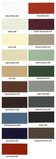 Grandrib 3 Color Chart